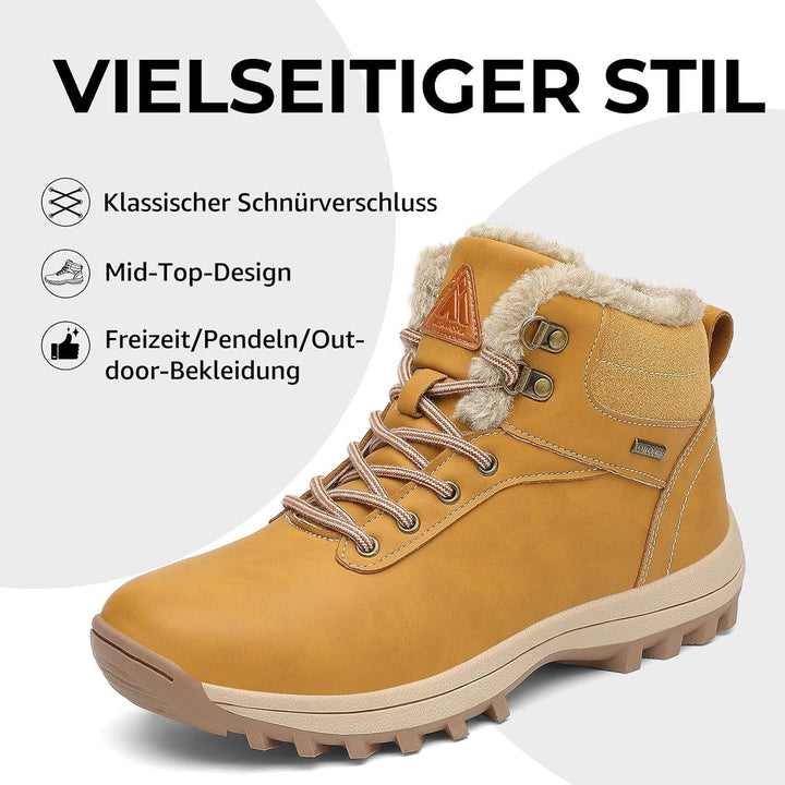 Mishansha Unisex Winterschuhe Warme Gefütterte Winterstiefel Wasserdicht Wanderschuhe Gr.36-48 43 EU