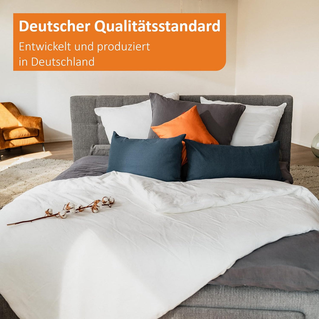sleepling Kuscheldecke Made in Germany, Sofadecke, 150 x 200 cm,Made in Green, waschbar, orange Oran