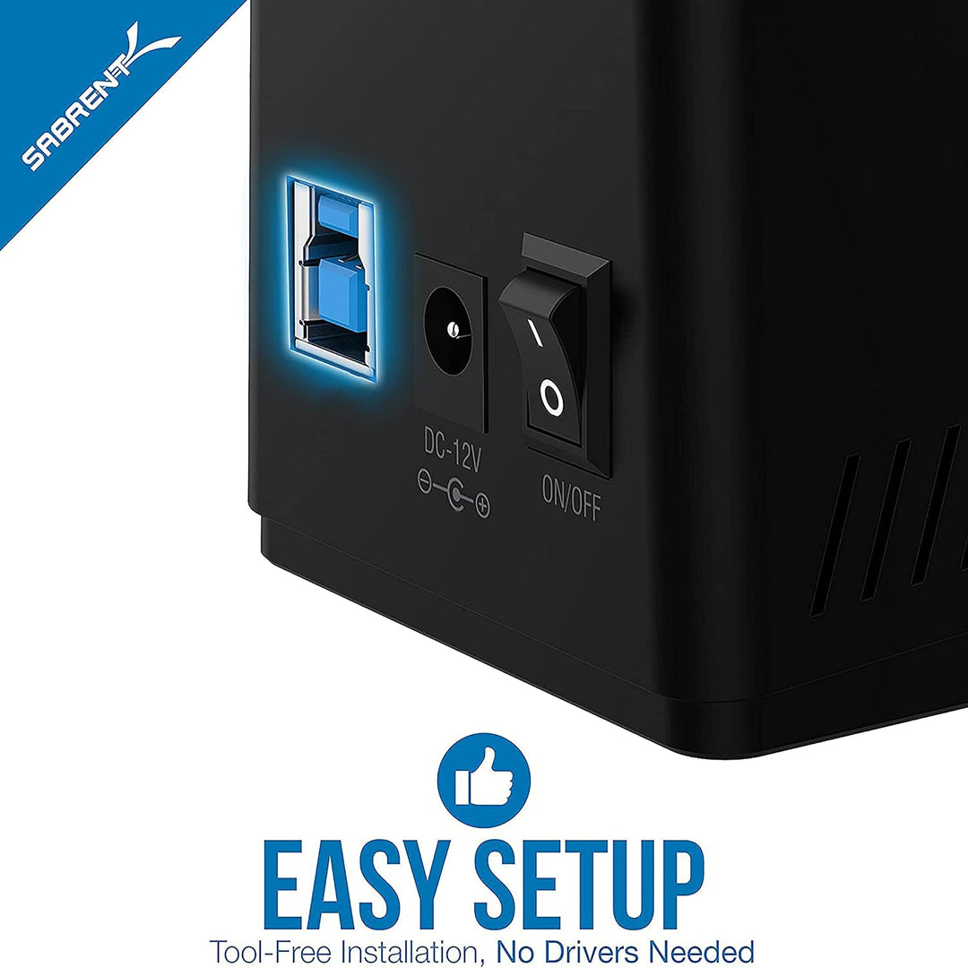 SABRENT SSD/HDD 2,5/3,5 Zoll Docking Station, festplatten gehäuse, USB 3.2 Gen1 Hard Drive, sata auf