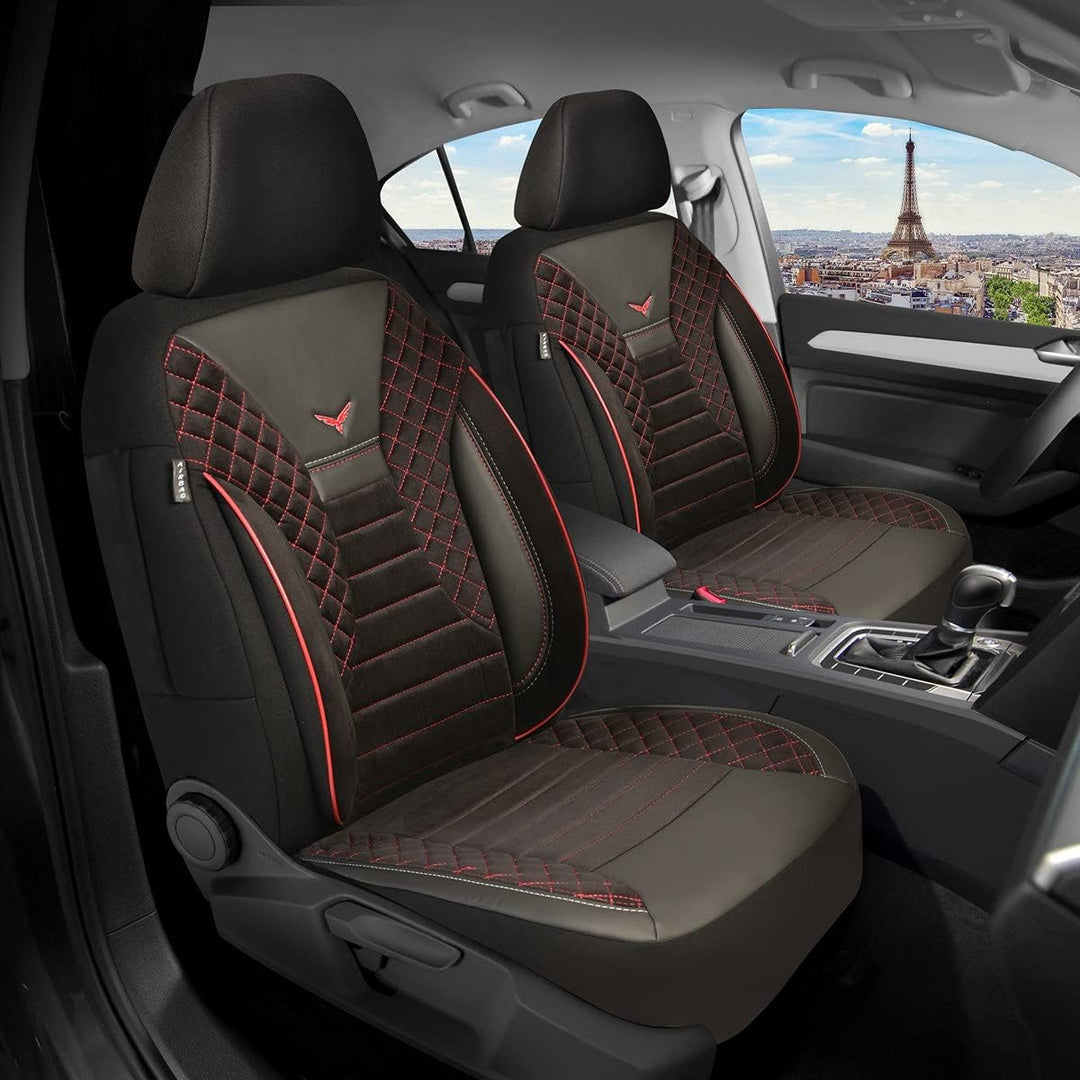 BREMER SITZBEZÜGE Mass Auto Schonbezüge kompatibel mit BMW X1 E84 Fahrer &amp; Beifahrer Set ab 2009-201