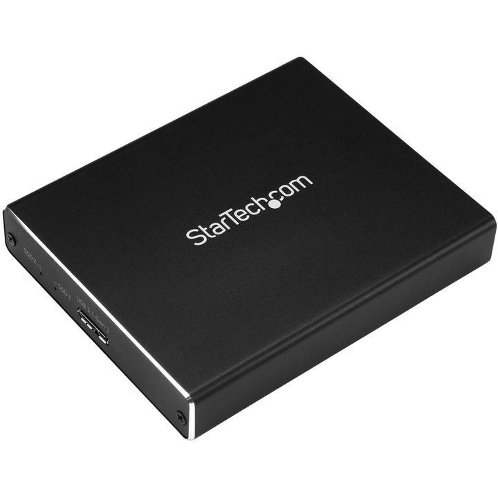 StarTech.com SSD Festplattengehäuse für zwei M.2 Festplatten - USB 3.1 Type C - USB C Kabel - USB 3.