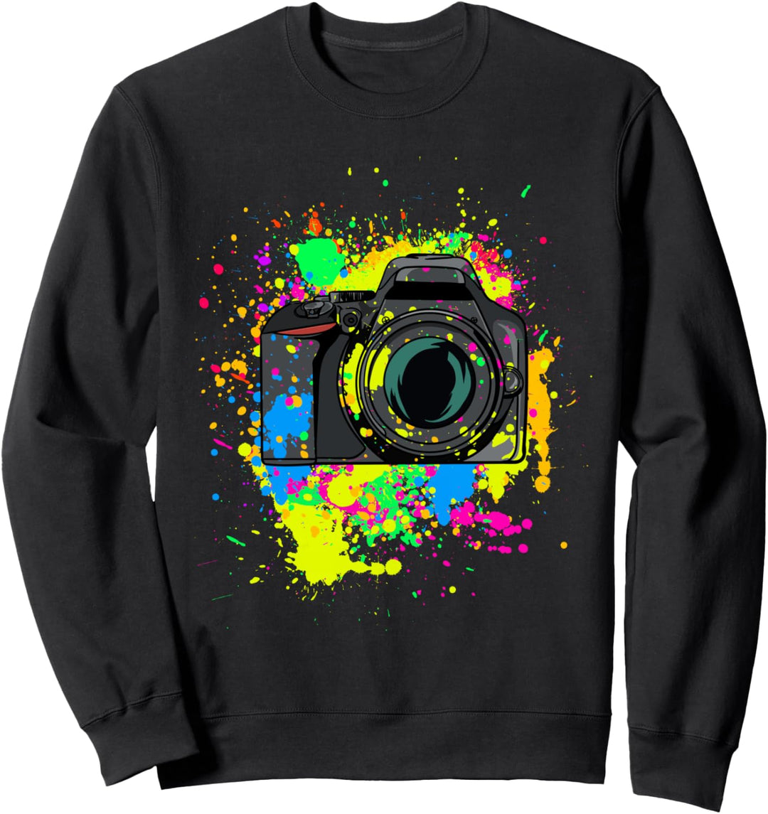 bunte Kamera mit Farbe Geschenk für Kamera &amp; Fotografen Sweatshirt