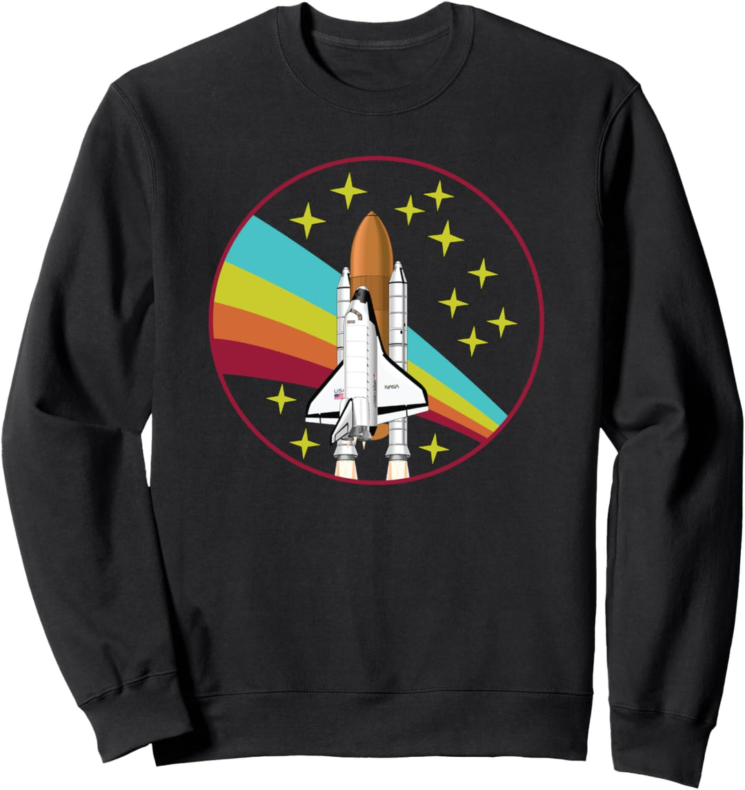Regenbogen NASA Space Shuttle Raketenstart Sweatshirt