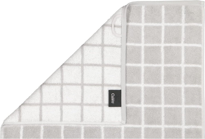 CAWÖ Home Handtücher Zoom Karo 123 Platin - 76 Saunatuch 80x200 cm, Saunatuch 80x200 cm