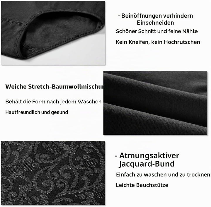 Senllori Damen Unterwäsche, hohe Taille, Baumwolle, Bauchkontrolle, weiche volle Abdeckung Multipack