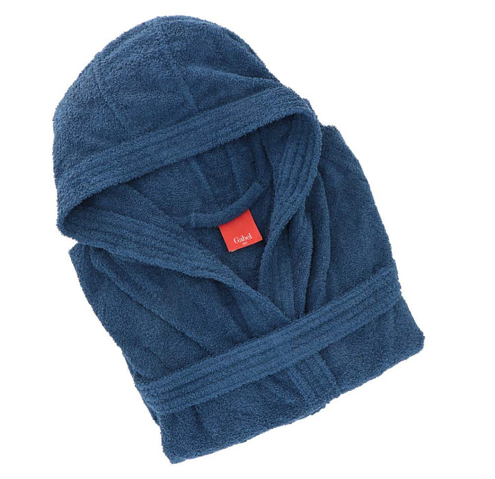 Gabel 09200 290 Bademantel für Erwachsene, 100% Baumwolle, Blau, Grösse M, Blau