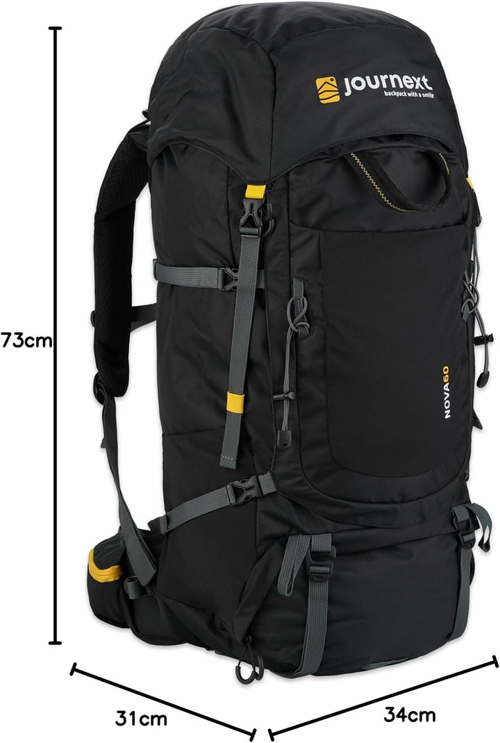 Journext Backpacker Rucksack NOVA 60+10L / Trekkingrucksack perfekt fürs Reisen/Rucksack Backpacking