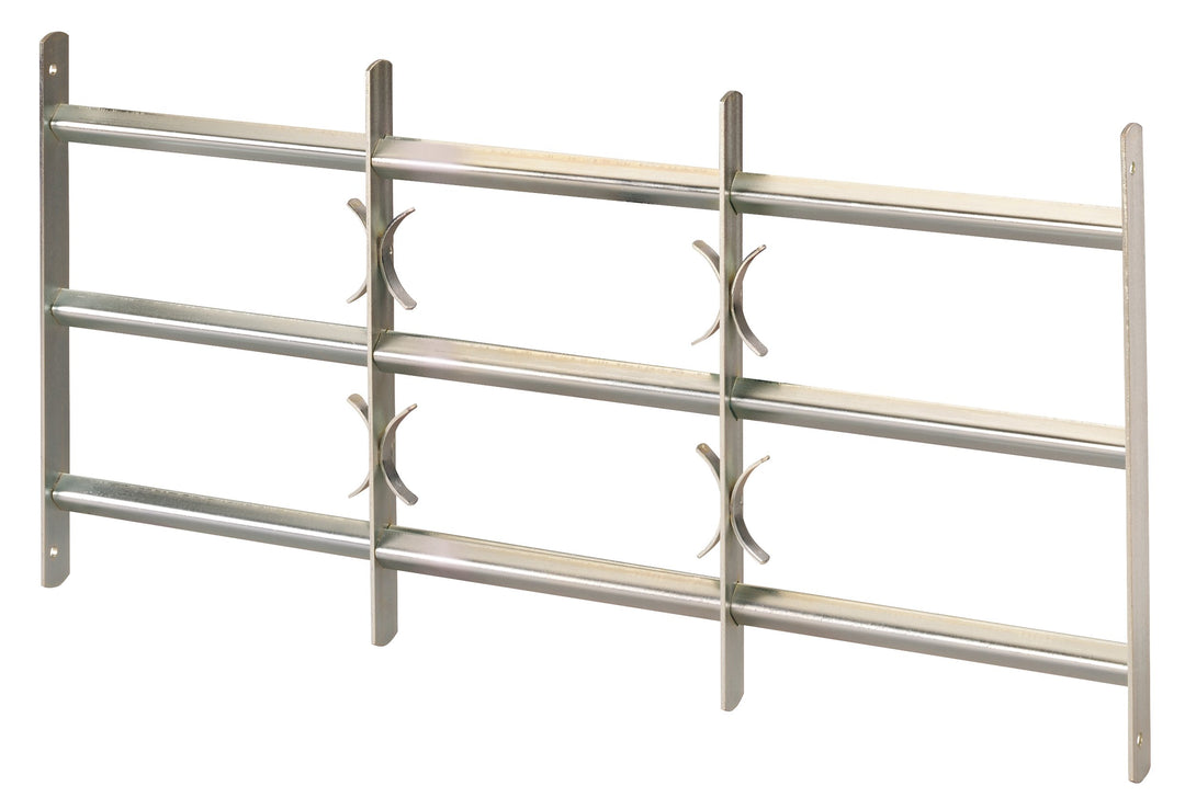 Alberts 553616 Fenstergitter Amsterdam | ausziehbar | galvanisch blau verzinkt | 450 x 500-650 mm, 4
