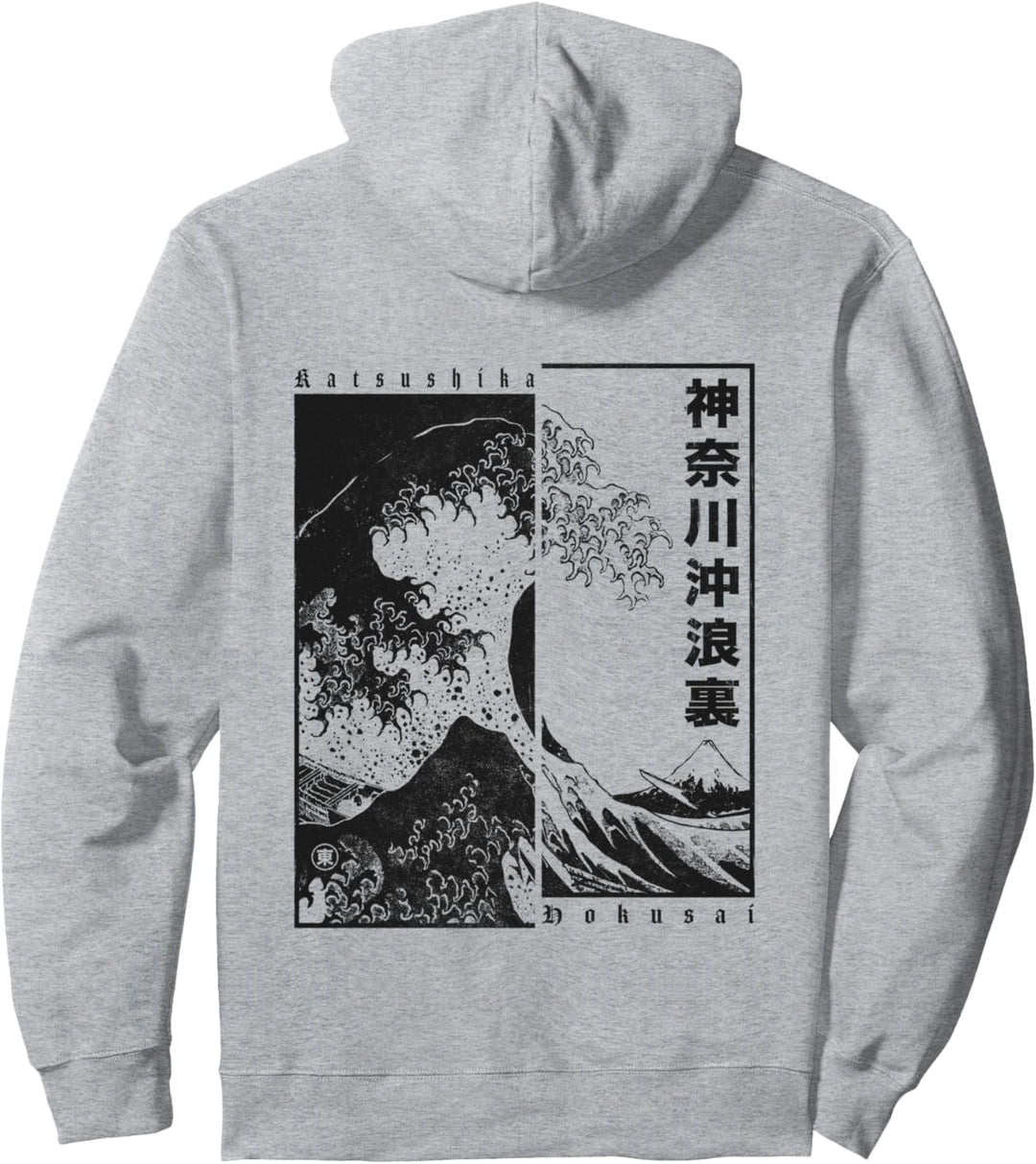 Japan Style Katsushika Hokusai The Great Wave Off Kanagawa Pullover Hoodie