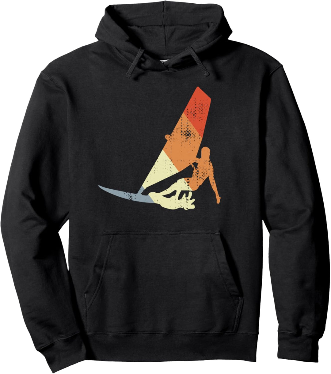 Vintage Windsurfer Wassersportler Windsurfing Pullover Hoodie