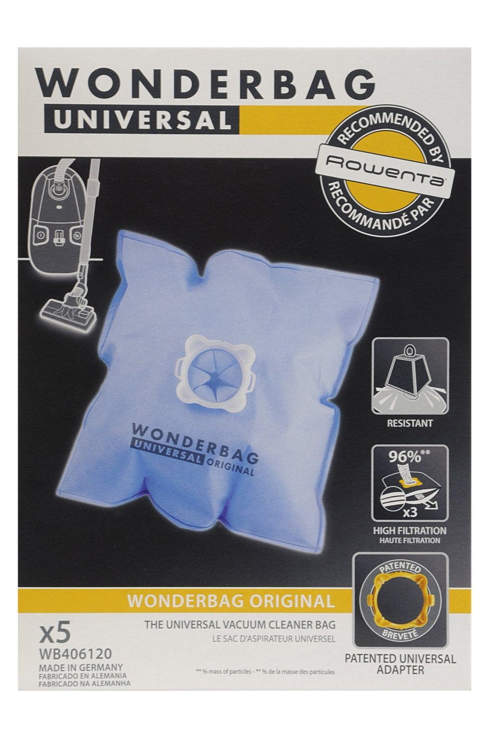 Wonderbag WB406120 Staubsaugerbeutel Wonderbag Classic, 5 Stück