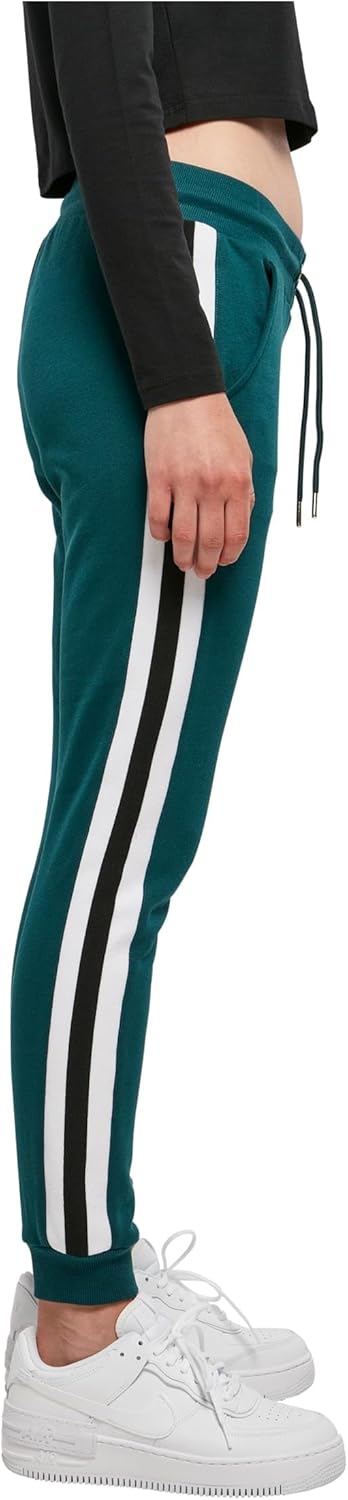 Urban Classics Damen Sporthose Ladies College Contrast Sweatpants Frauen Hose, Jogginghose mit Strei