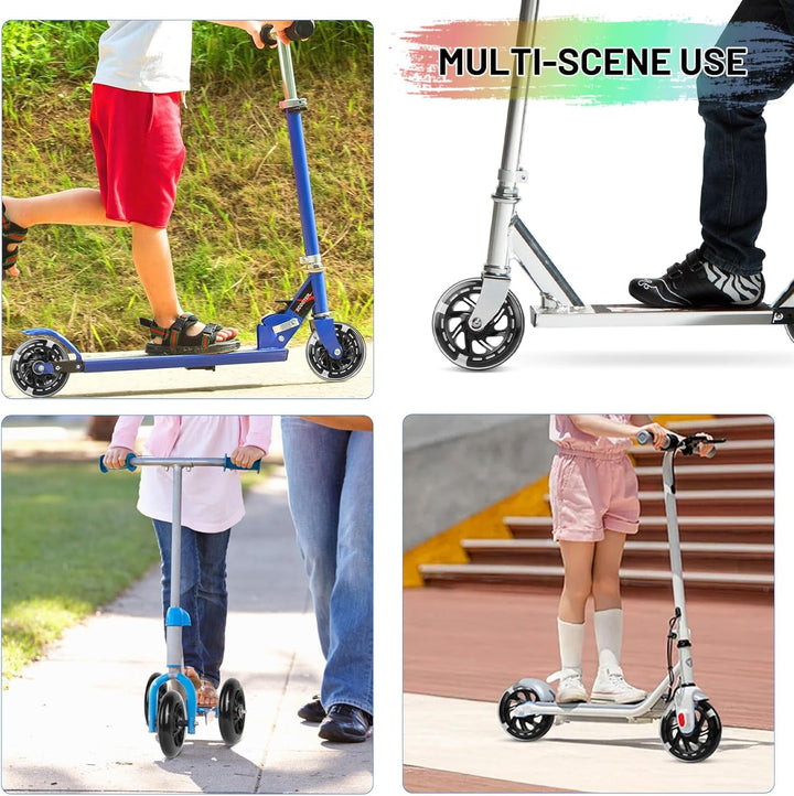Leuchtende Stunt Scooter Rollen, 2 Stück LED-Lichtrollen, 120mm Led Scooter Ersatzräder Räder mit AB