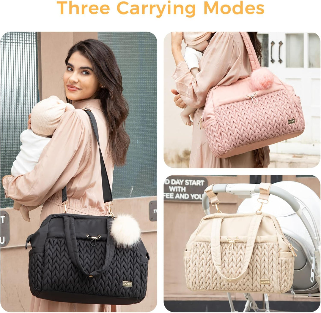 Wickeltasche, Baby-Reise-Organizer (Beige), Beige