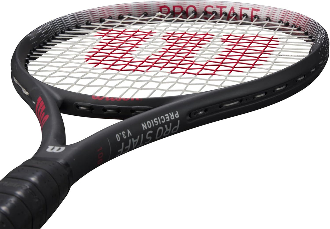 Wilson Pro Staff Precision 100 Tennis 4-3/8" (3) Schwarz / Rot / Weiss, 4-3/8" (3) Schwarz / Rot / W