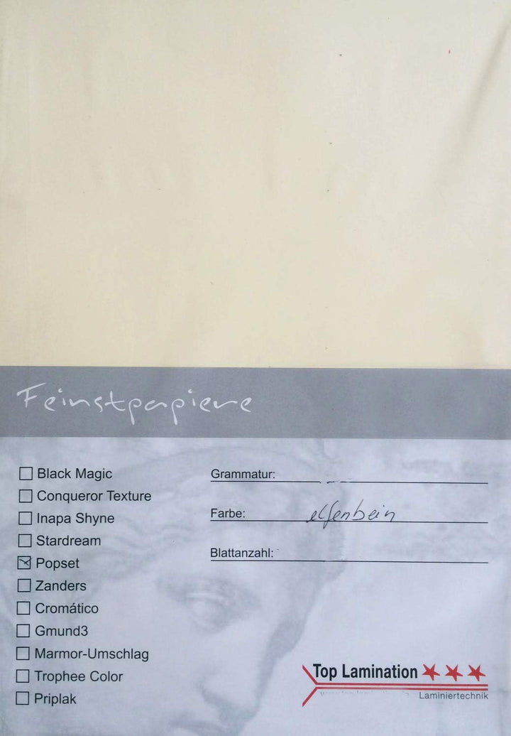 25 Blatt DIN A3 Buntpapier elfenbein 170g/m² von Top Lamination Bastel-Ton-Karton