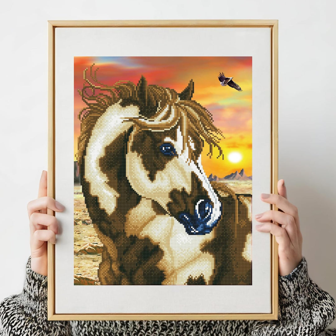 Diamond Dotz DD9-035 Pferd, ca. 35,5 x 45,7 cm gross, Diamond Painting, Malen mit Diamanten, funkeln