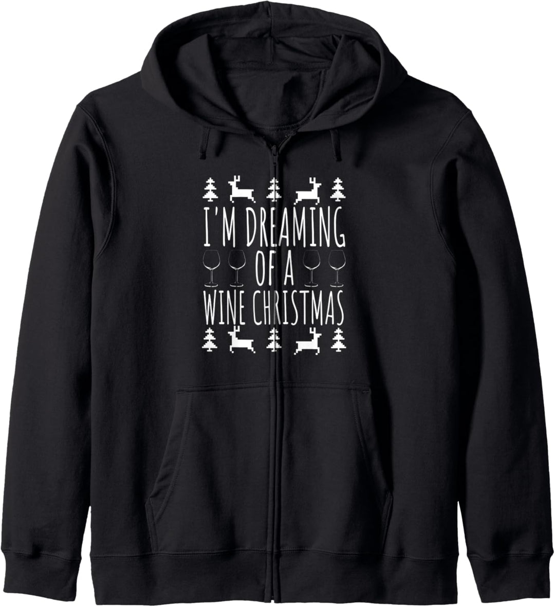 Ich träume von einem Wein Weihnachten Lustige Frauen Kapuzenjacke