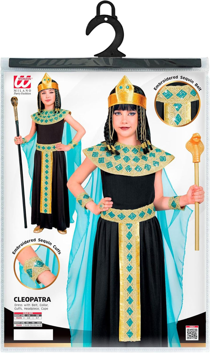 W WIDMANN MILANO Party Fashion - Cleopatra Kostüm Mädchen | Ägyptische Königin Verkleidung im Antike