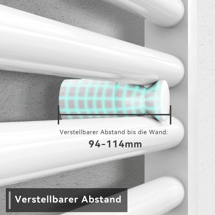 Handtuchheizkörper Handtuchtrockner Heizkörper Bad Mittelanschluss Handtuchwärmer Badheizkörper Weis