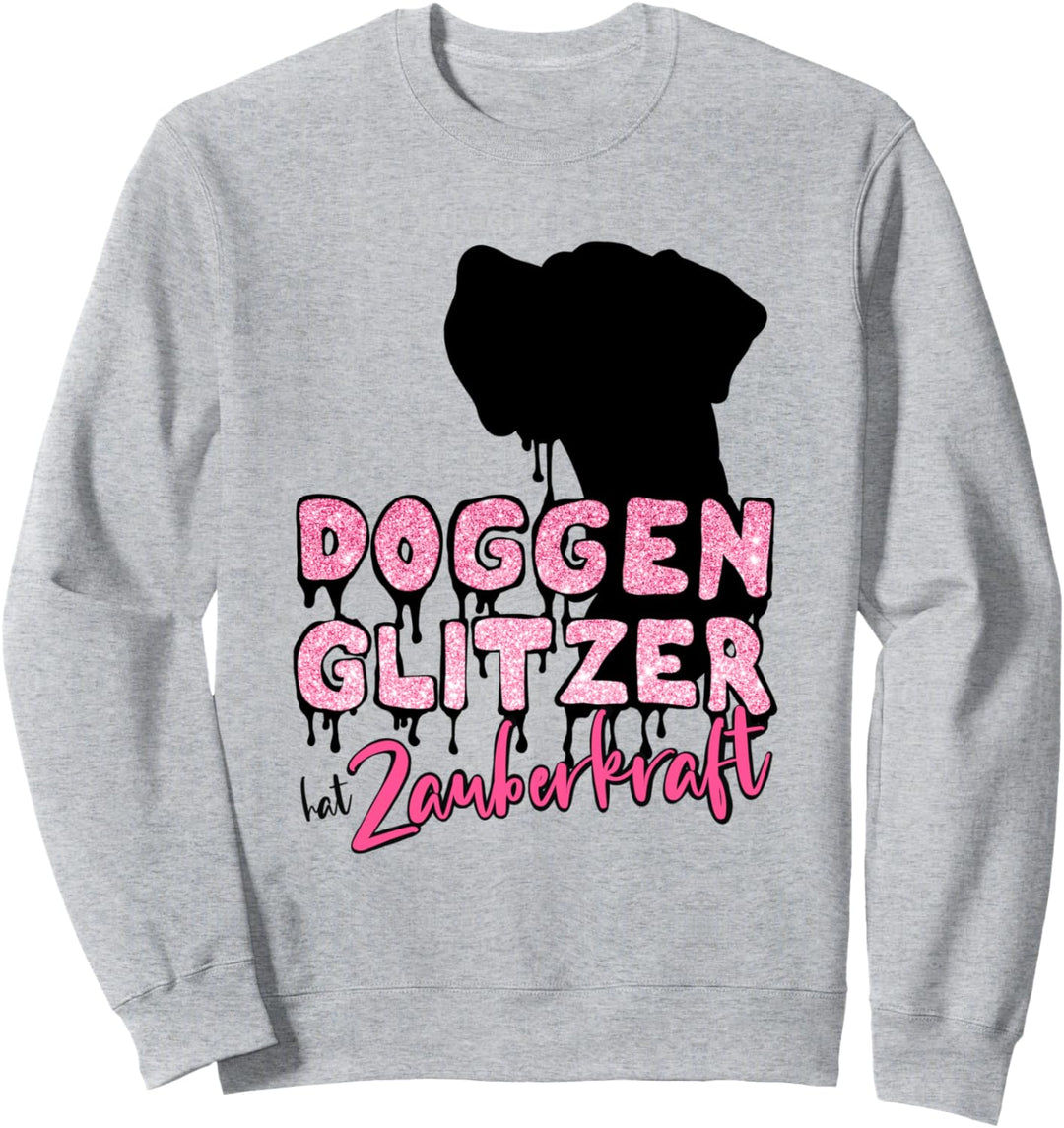 Deutsche Dogge - Doggenglitzer hat Zauberkraft - Rosa Sweatshirt