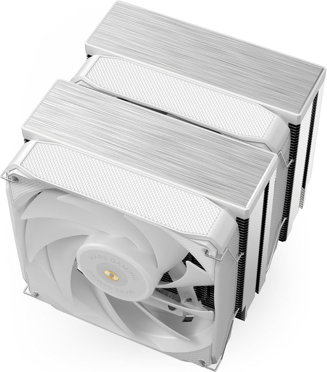 Mars Gaming MCPU-XU9, CPU-Kühler Doppelturm, TDP 400W, 2x Hybridflügel-Lüfter und Hyperbalanciertes