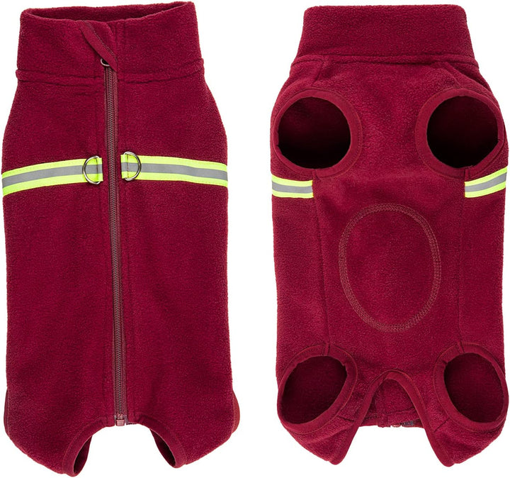 Kleiner Hundepullover, weiches Fleece mit reflektierender Weste, Hunde-Sweatshirt, Welpen-Winterklei