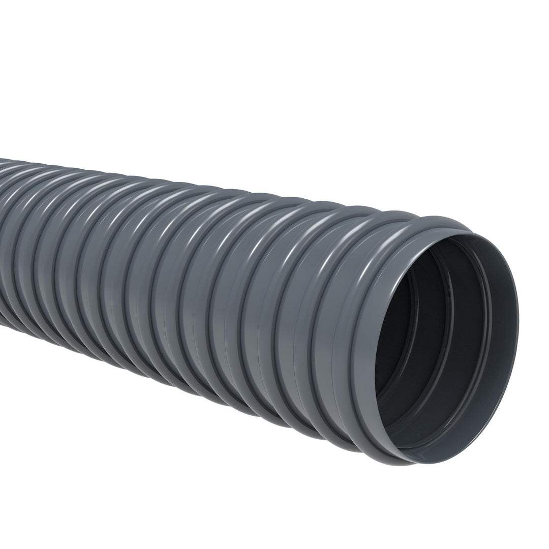 Absaugschlauch PVC *Grau Saugschlauch Spiralschlauch Flexschlauch leicht & flexibel - Meterware - (9