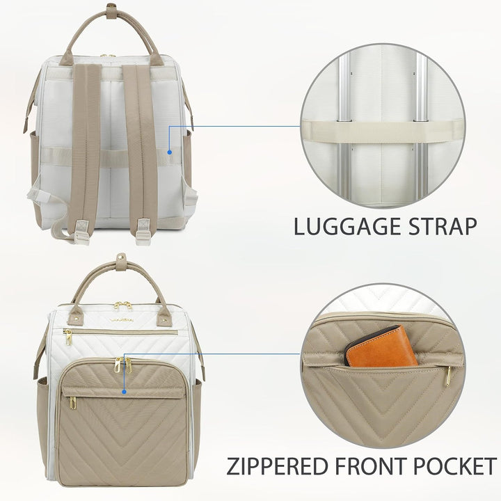 VANKEAN Laptop-Rucksack für Damen – Herren, Computer-Arbeitstasche, grosse Kapazität, wasserdicht, 3