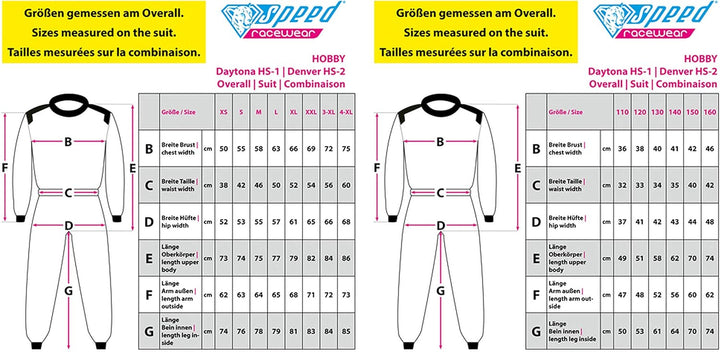 Speed Kartoverall - schwarz/weiss - Kart Hobby Overall - Karting Suit - Rennoverall M, M