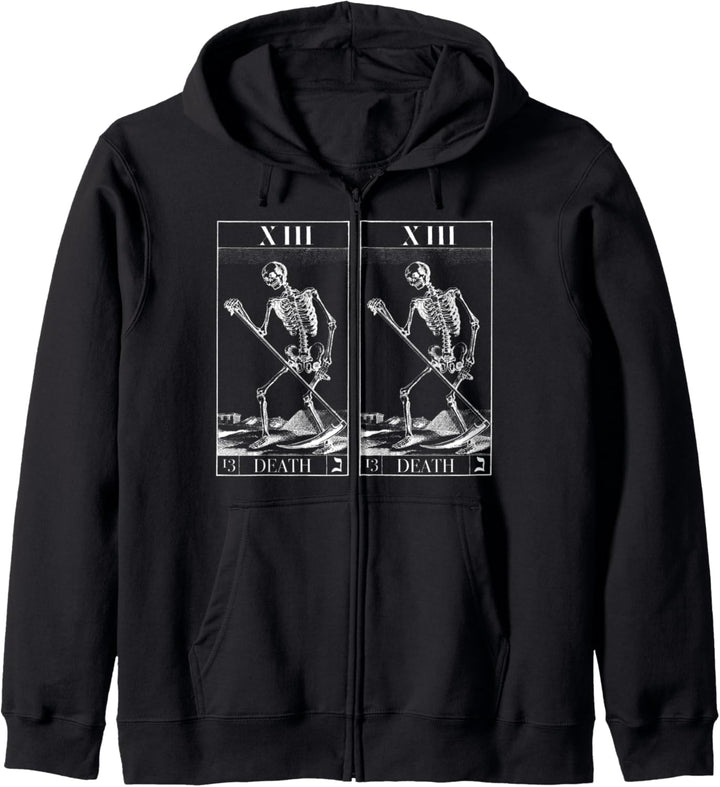Blackcraft Vintage Death Tarot Card Der Sensenmann Kapuzenjacke