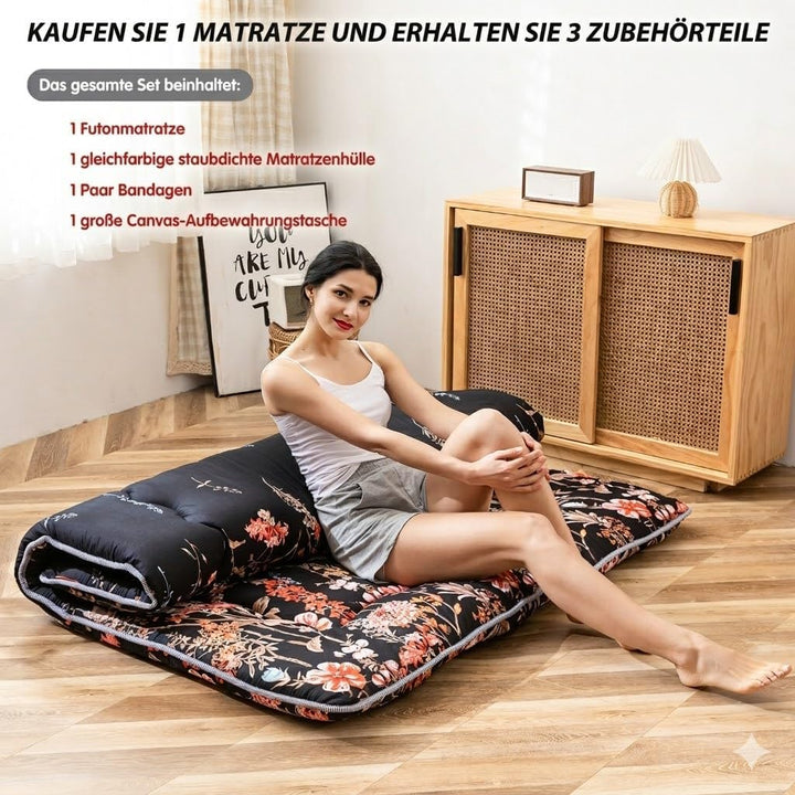 MAXYOYO Japanische Futon Matratze, Gestepptes Tatami Matte Futonmatratze, Klappmatratze für Boden- u