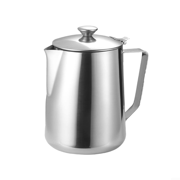 Milchaufschäumkrug, 350–2000 ml, Milchkännchen mit Deckel, Kaffeekessel, Milchaufschäumkrug, Krug, E