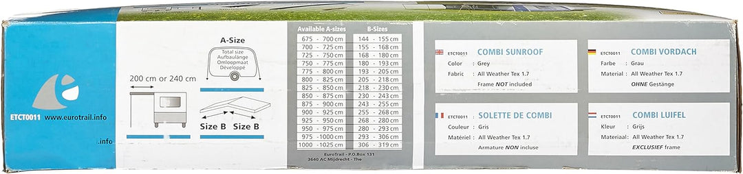 Euro Trail Kombi Sonnendach für Vorzelte Gr. 11