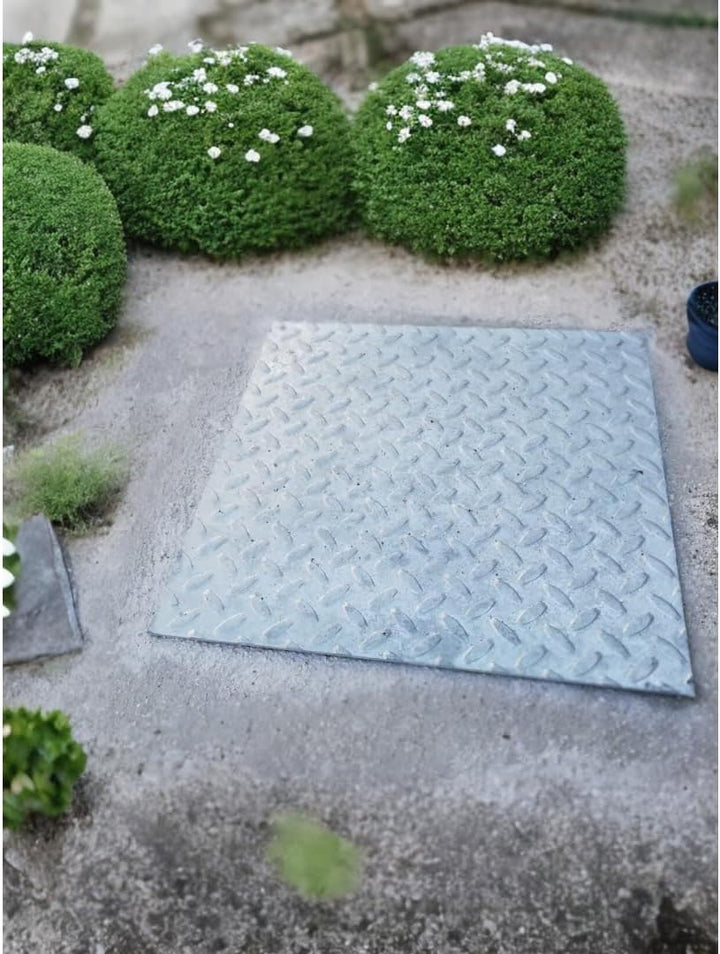 EINSIDE Schachtdeckel verzinkt und verstärkt, Deckel aus Stahlblech, Schachtabdeckung verzinkt, 55 x