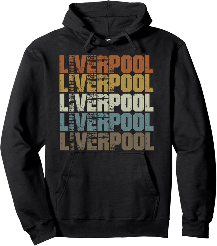 Liverpool Vintage Retro UK Souvenir Pullover Hoodie