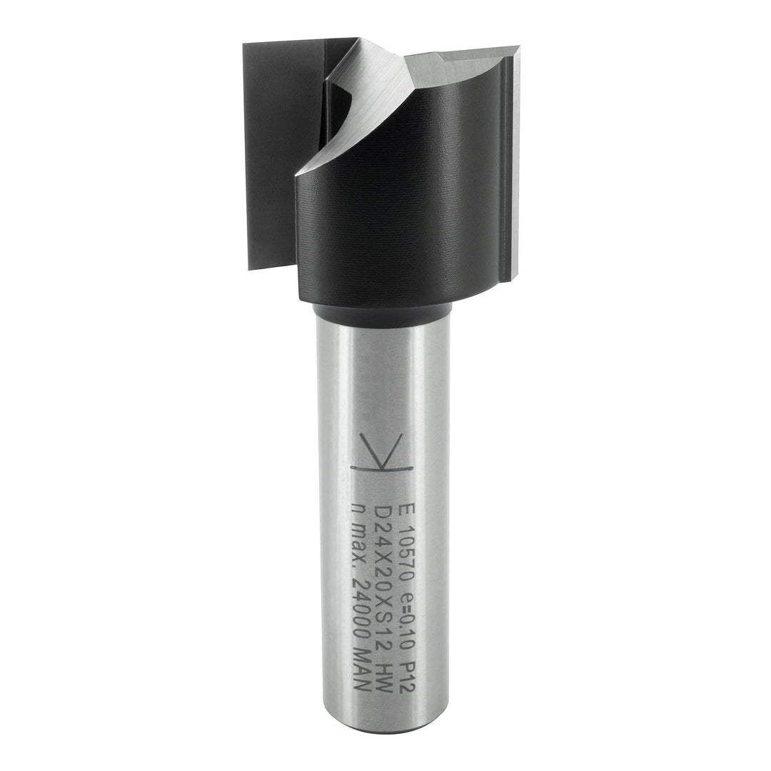 ENT 10570 Nutfräser HW, Schaft (S) 12 mm, Durchmesser (D) 24 mm, NL 20 mm, SL 40 mm, GL 60 mm D=24 /