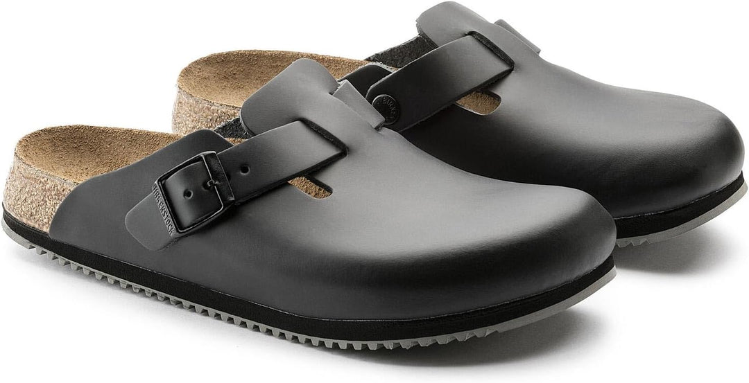 BIRKENSTOCK Boston Super Grip schmal schwarz Clog Sandale Berufsschuhe Clogs 46 EU Schmal, 46 EU Sch