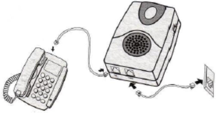 TEL. Klingeltonverstärker Ringflash Klingelton 95 dB Rufton Blitzlicht per Funk