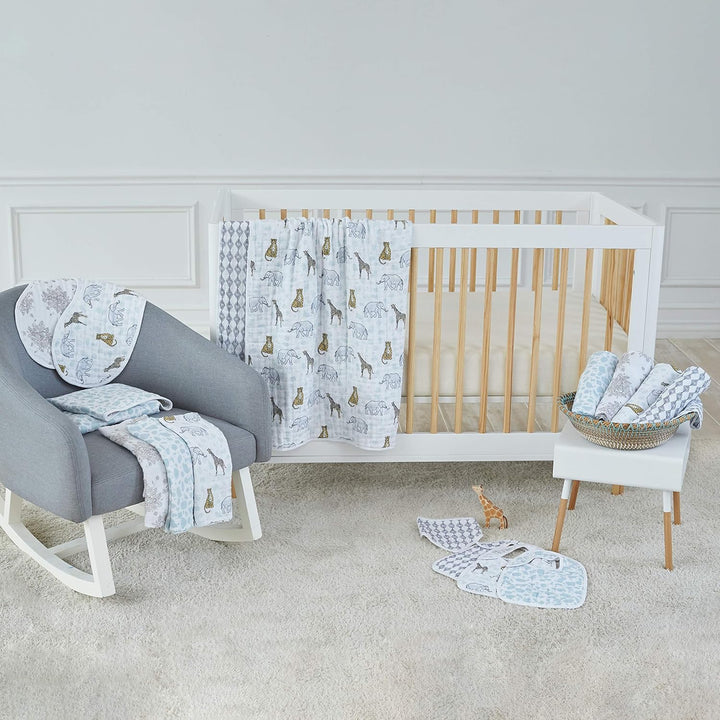 aden + anais Wildlife Swaddle Decke - Pack von 4 | Grosser 100% atmungsaktives Musselin -Baumwoll -S