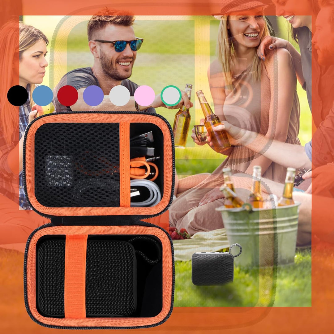 Hart Reise Schutz Hülle Etui Tasche für JBL Go 4 / JBL GO 3 Tragbaren Bluetooth-Lautsprecher (Schwar