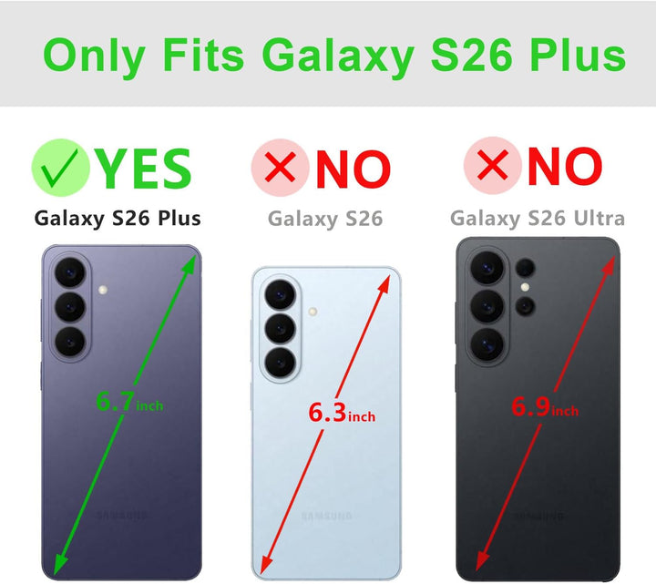 LENSUN Echtleder Hülle für Samsung Galaxy S26 Plus, Handyhülle [Premium Echtes Leder][RFID Schutz][K