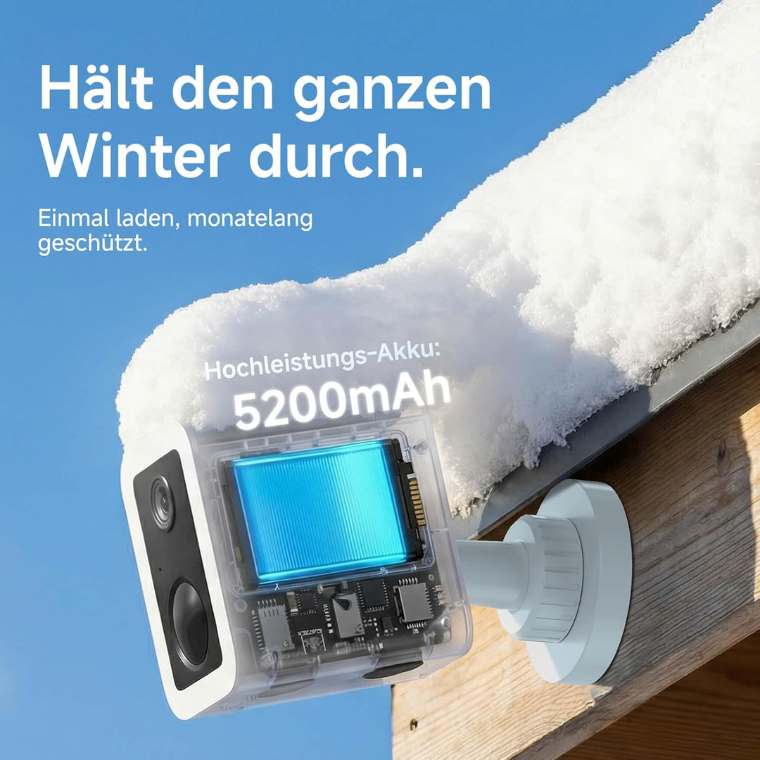 VSTARCAM 2K Überwachungskamera aussen & innen, Magnetische Halterung, Kostenloser Cloud-Speicher, Sp
