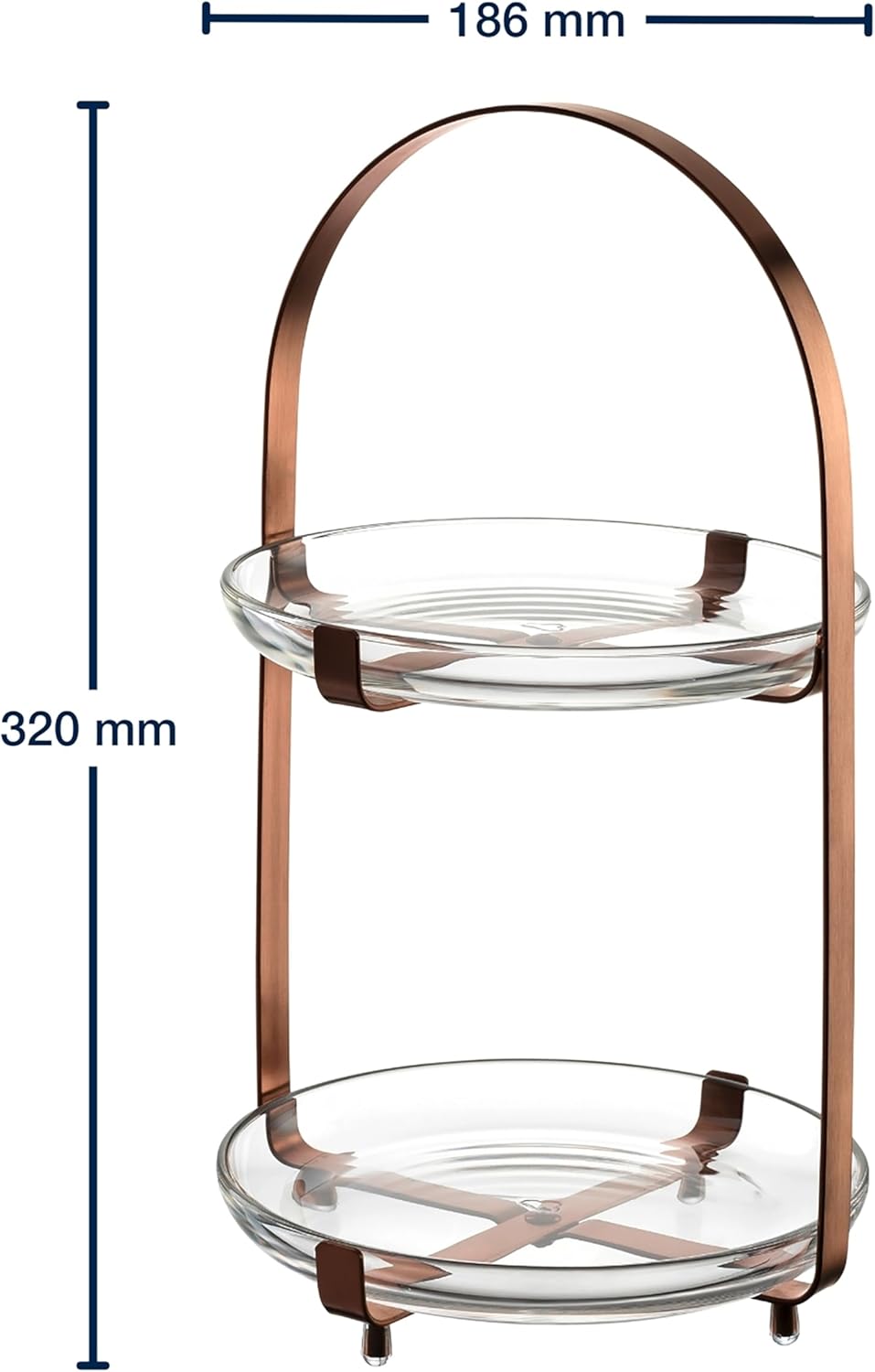 LEONARDO HOME CUCINA Etagere • 1 Stück • Moderne Glasetagere • für Kuchen & Häppchen • elegante Etag