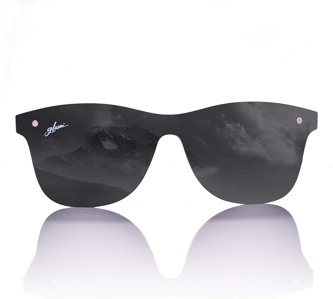 glozzi Sonnenbrille Herren und Damen Holz Polarisiert UV400 mit Holzbügeln und Brillenetui aus Kork