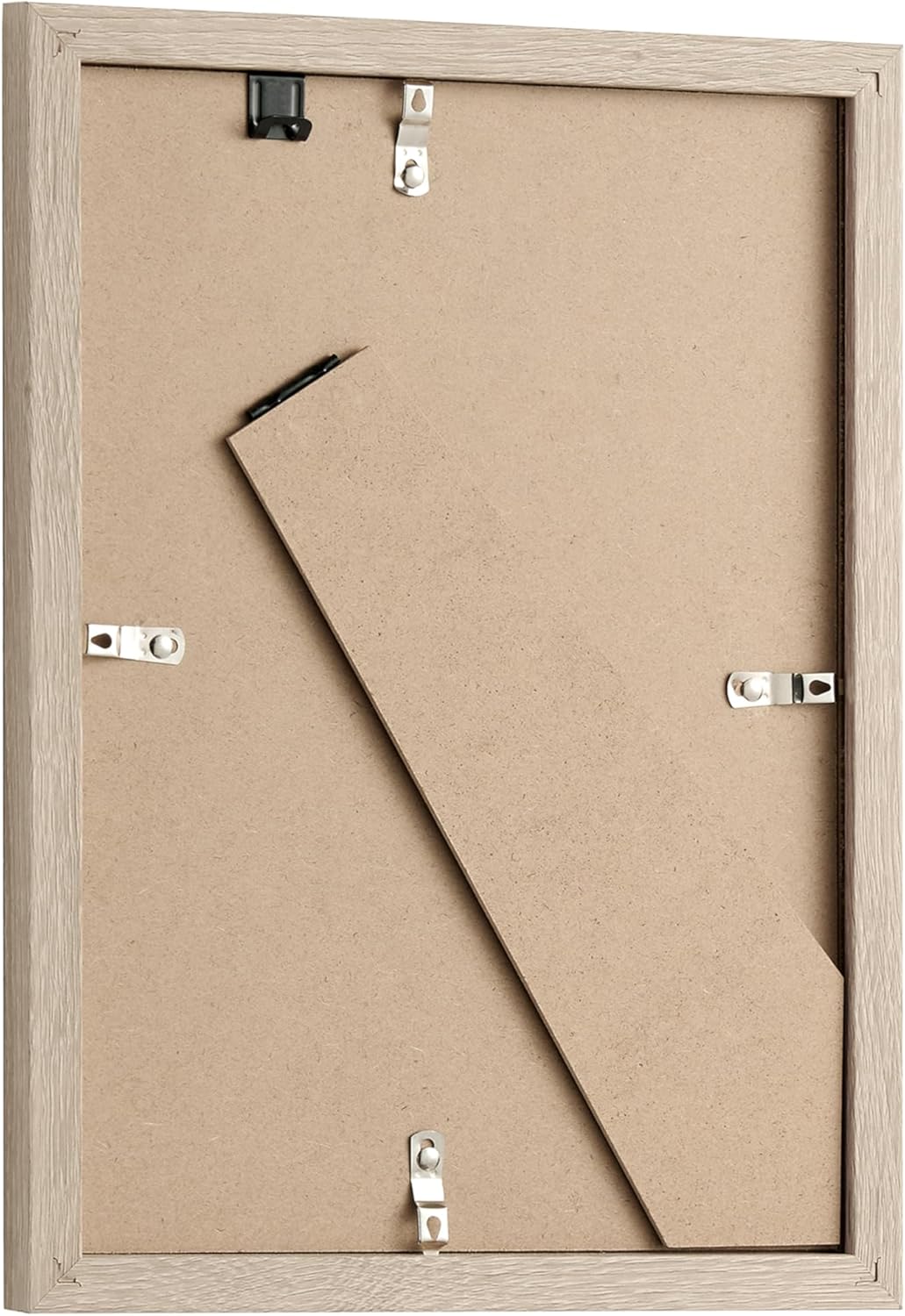 ACAZA A4 Bilderrahmen 21x29,7 cm 2-er Set Eiche hell, MDF Holz mit bruchsicherem Acrylglas, für Phot