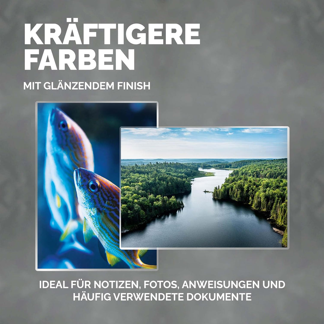 Fellowes Laminierfolien im Format A2, 125 Mikron (2 x 125 mic), glänzende Heisslaminierfolien, 50 St