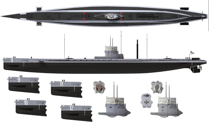 DAS WERK 1/72 SM U-Boot U-9 DW72001
