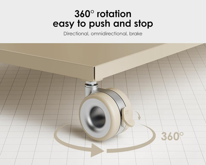 FITUEYES DESIGN Rollen 4er Set mit Bremse, M8 Gewinde, bis 80 kg belastbar, 360° Lenkrollen für Möbe