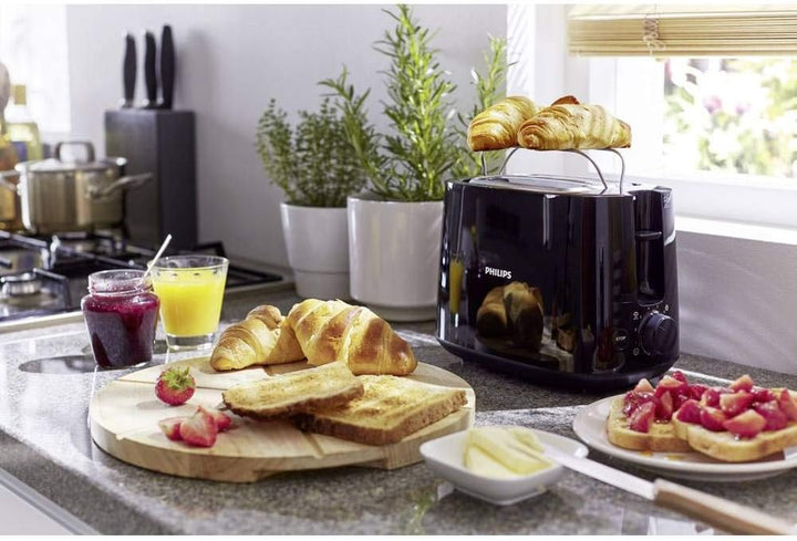 Philips Toaster – 2 Toastschlitze, 8 Stufen, Brötchenaufsatz, Auftaufunktion, Liftfunktion, Abschalt